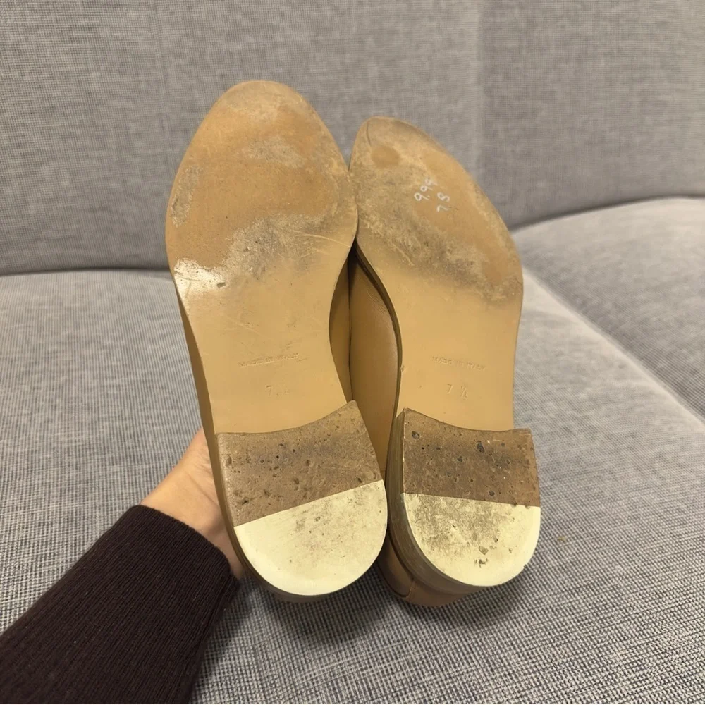 Everlane The Modern Loafers Camel Brown Leather Upper Size 7.5 Women's - Picture 8 of 9